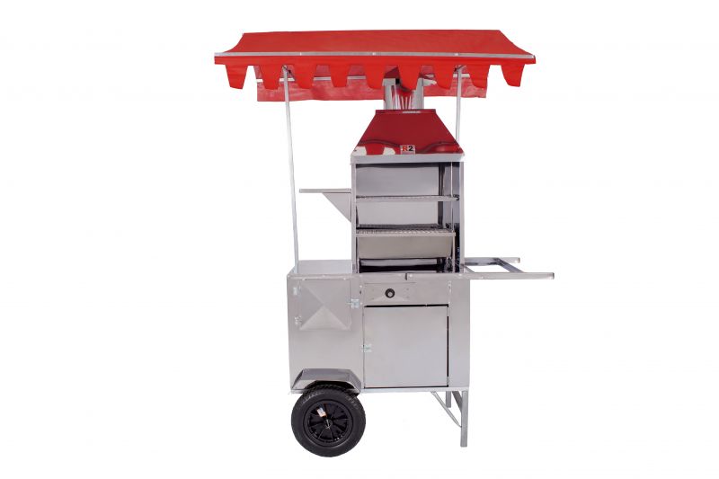 Carrinho de Espetinho Churrasquinho 50cm de Churrasqueira Inox Marca R2